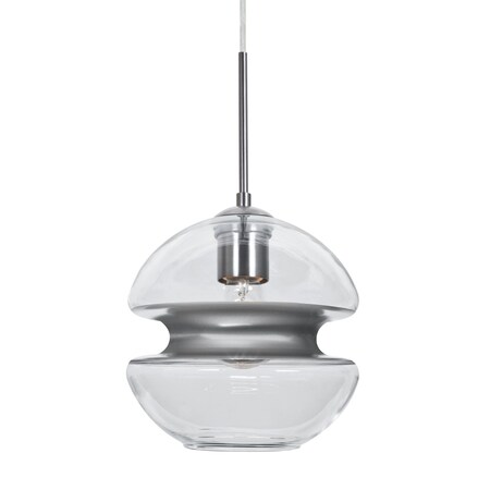 Hula 8 Cord Pendant, Clear/Silver, Satin Nickel Finish, 1x60W Medium Base